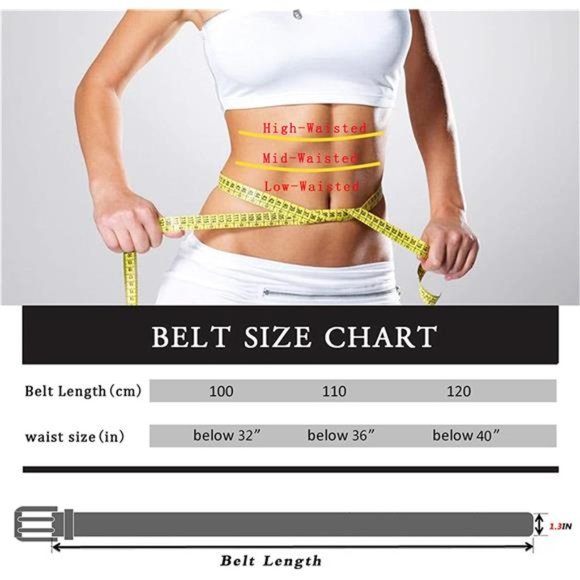 maikun Grommet Leather Belts for Women, Cute Black Belt, Studded Belt Punk main image 6